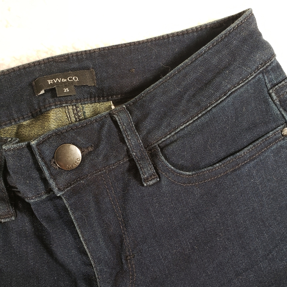 RW&CO Midrise Super Skinny Dark Wash Jeans sz 25